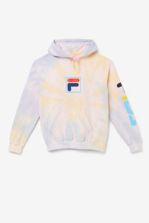 FILA Tie Dye Puff Hoodies Multicolor,Mens Clothing | CA.VJPWXU018